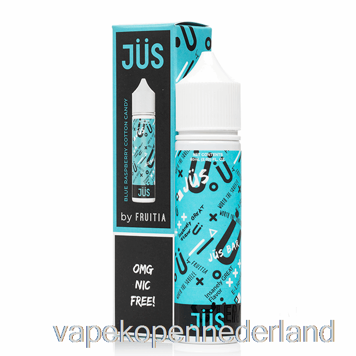 Vape Nederland Blauw Framboos Suikerspin - Jus E-vloeistof - 60ml 0mg